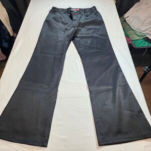 women's Arizona shiny jeans polyester size 11 black going out pants